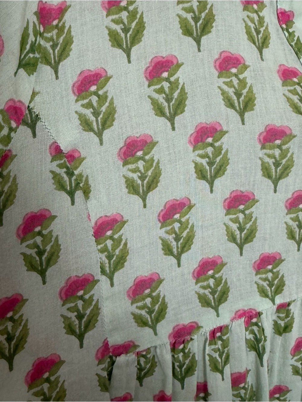 Tuckernuck Peony Swing Dress Green Floral Tiered Dress - Picture 3 of 7